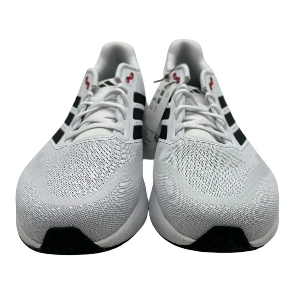 Adidas RunFalcon 5 Running Shoes Men's Size 11.5 WIDE White Black Scarlet IE0551